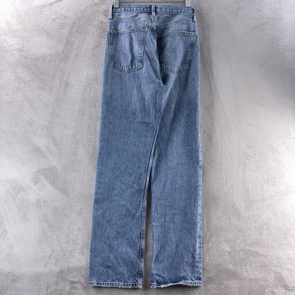 AGOLDE 90s Jeans Womens Size 26x29 Blue Wash Denim Button Fly Straight Leg - Picture 3 of 9
